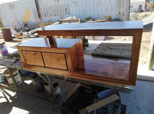 tv stand stained reclaimed wood